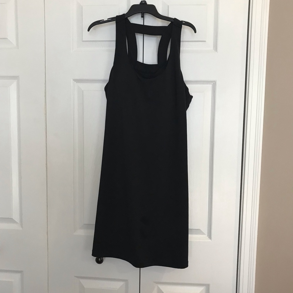 Athleta black halter style dress